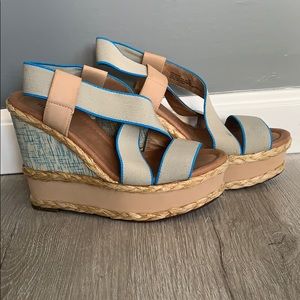 Nicole summer braided wedges